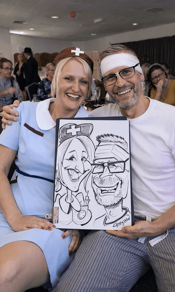 Fancy dress caricatures