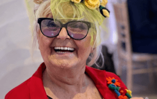 colourful hand-drawn wedding caricature portrait