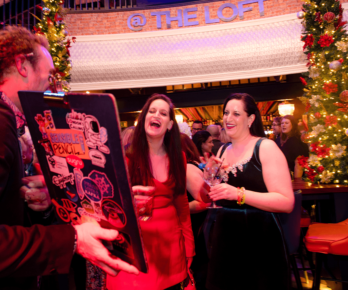 Xmas party entertainment with live caricature artist