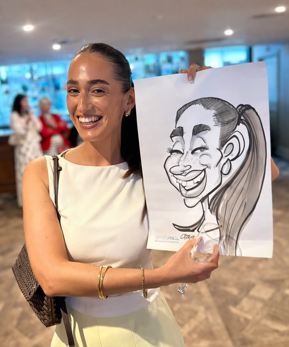 Corporate party caricature UK