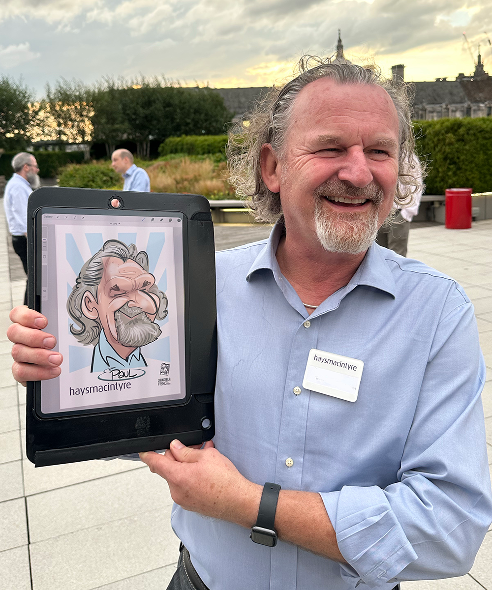Corporate party caricature London