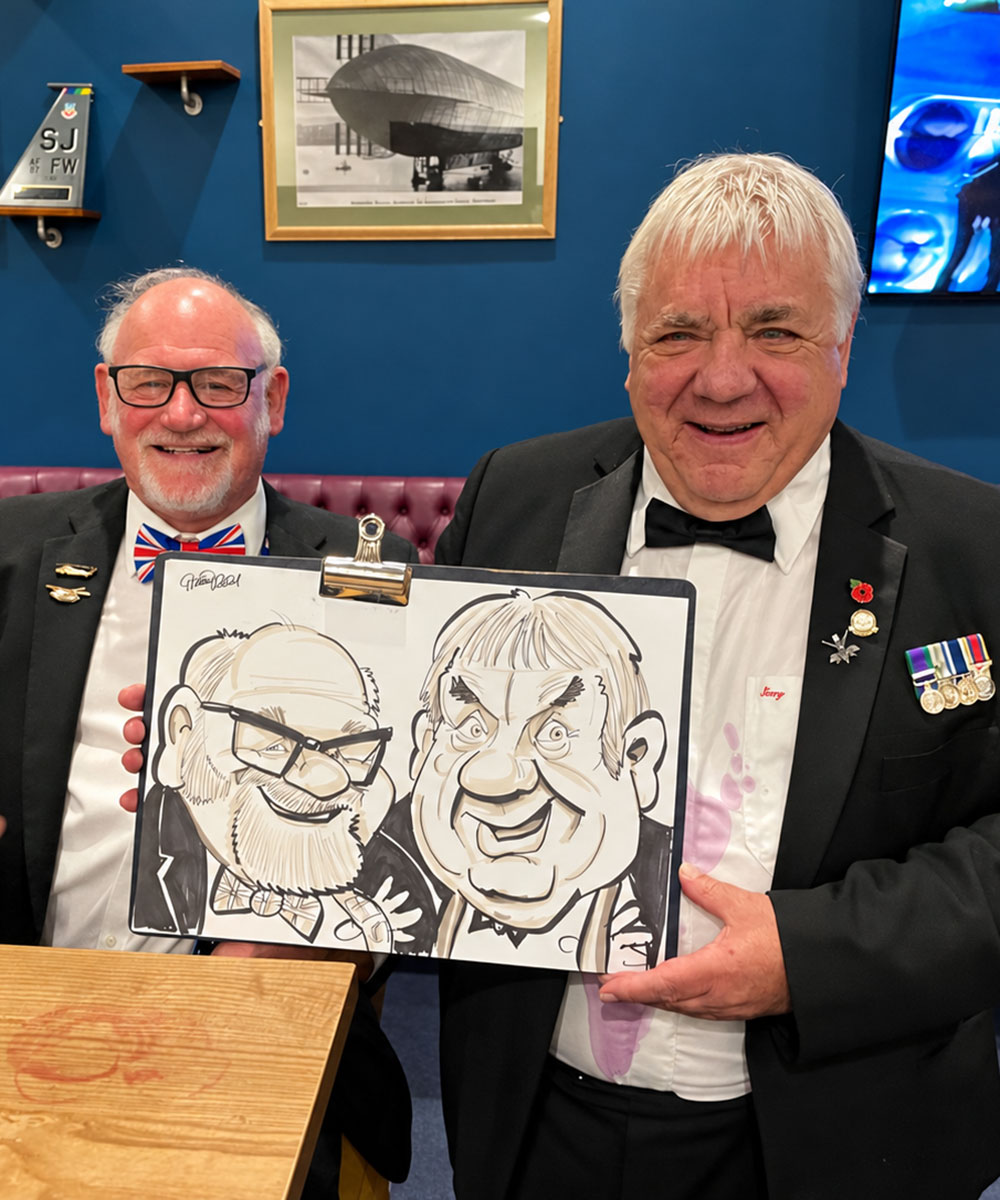 Military party caricature UK