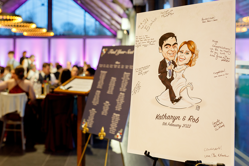 Wedding caricature table plan
