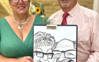 Wedding entertainment with classic caricatures
