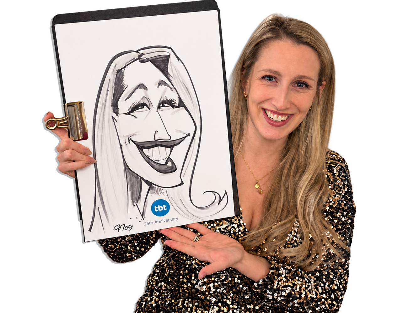 Xmas-party-cutout Xmas party caricature